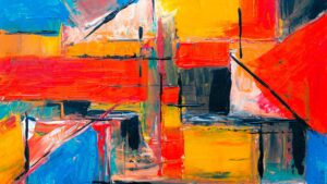 colored paint canvas