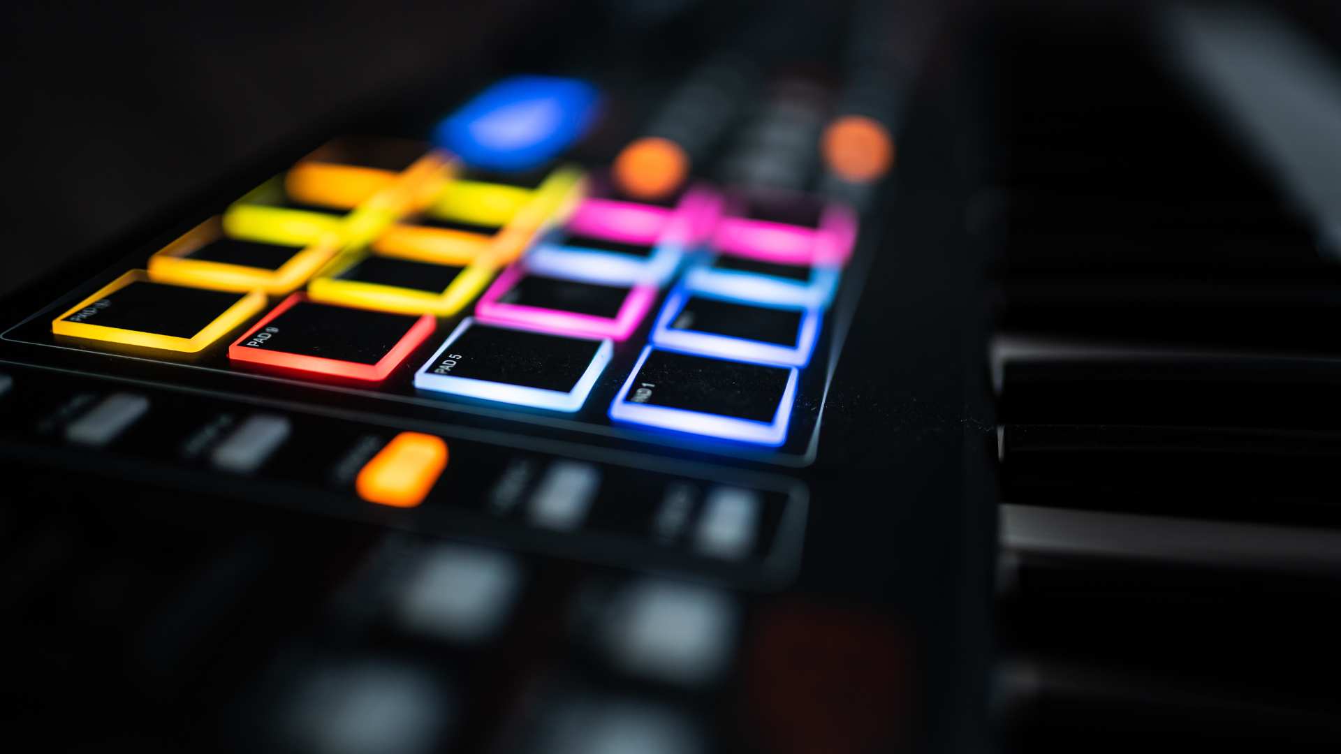 set up for makes electronic music