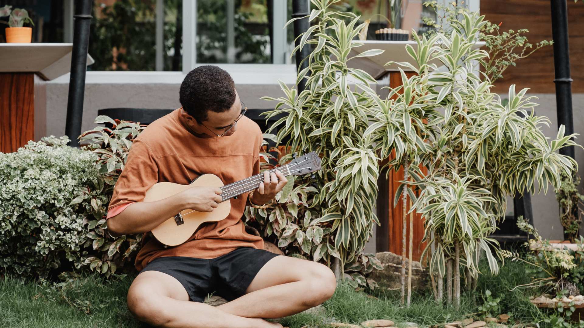 man who plays the ukulele